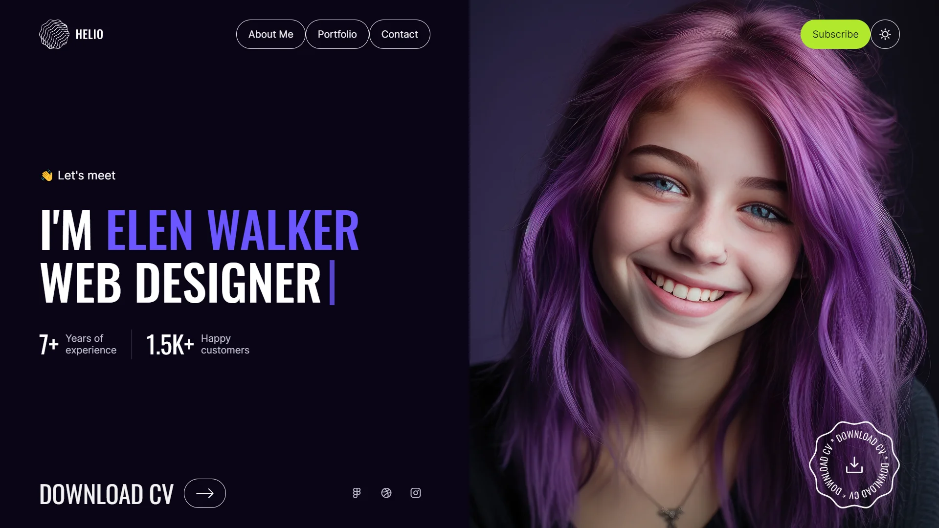 Helio Coming Soon Template Preview Screen